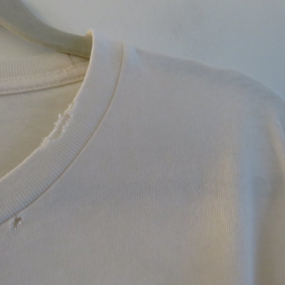 MADEWORN Blondie Distressed Pink Glitter Off White Cotton Graphic Tee T Shirt M - Picture 4 of 14